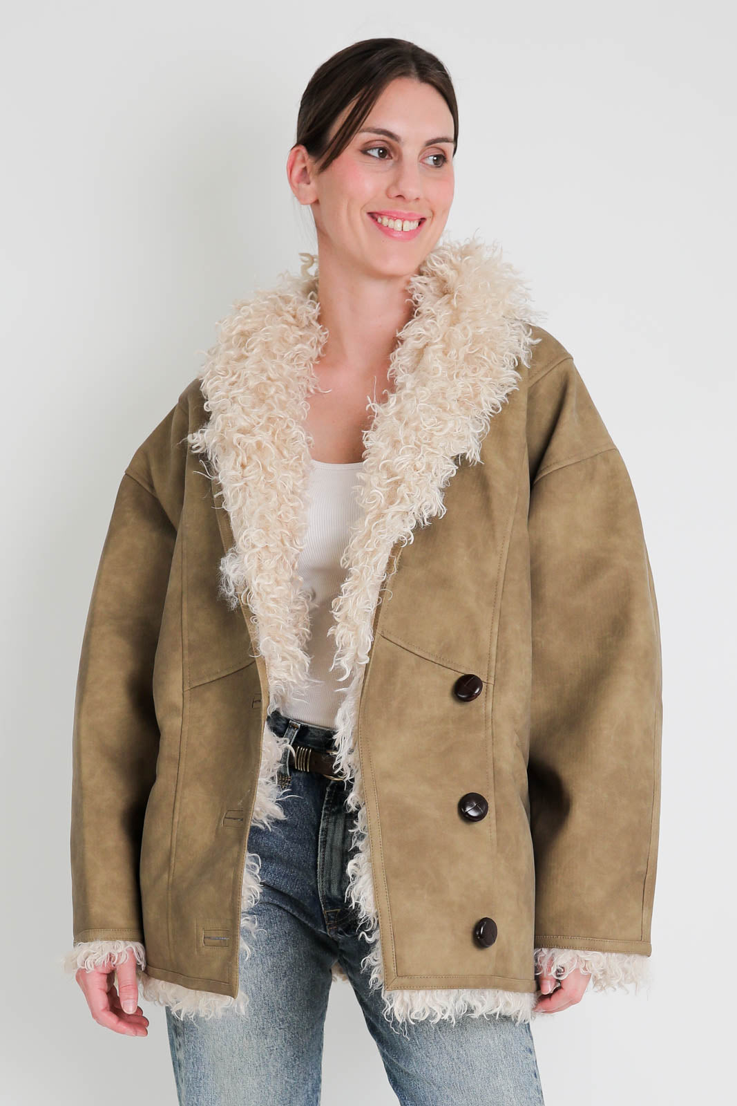 Marant Etoile, Clea coat in taupe