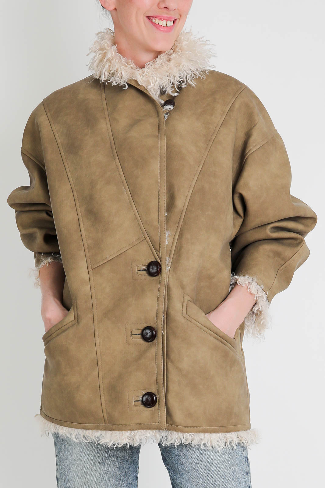 Marant Etoile, Clea coat in taupe