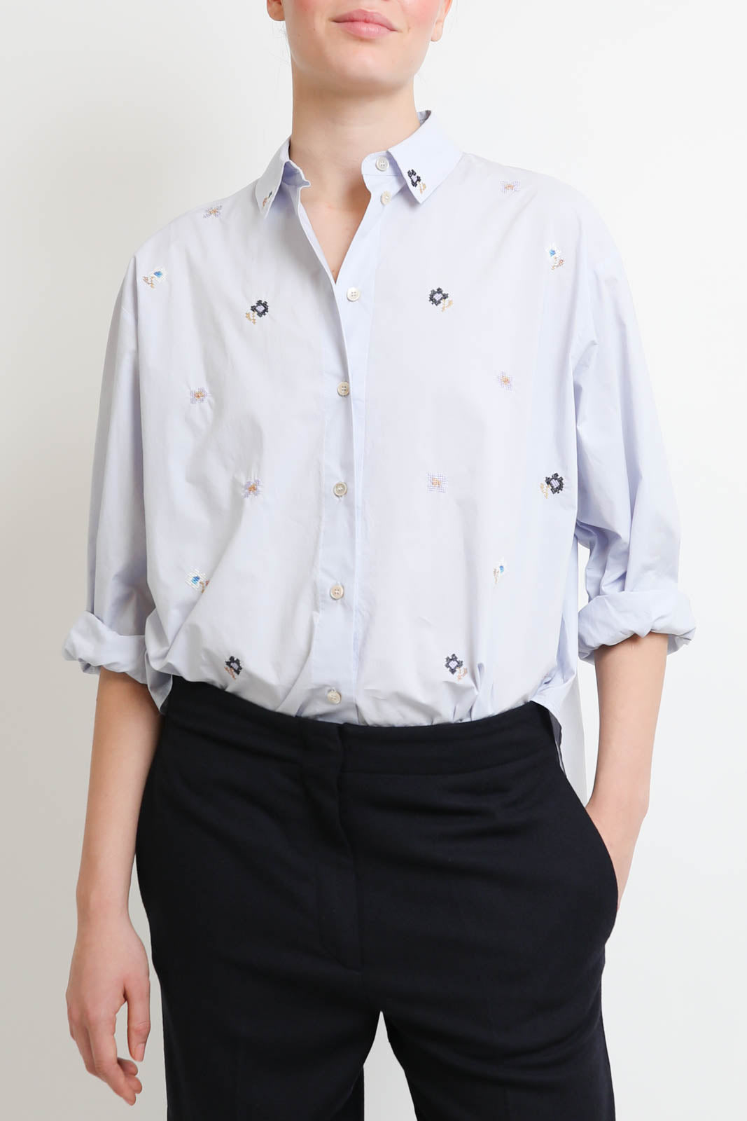 Forte-Forte, Blouse En Fleur in Ciel