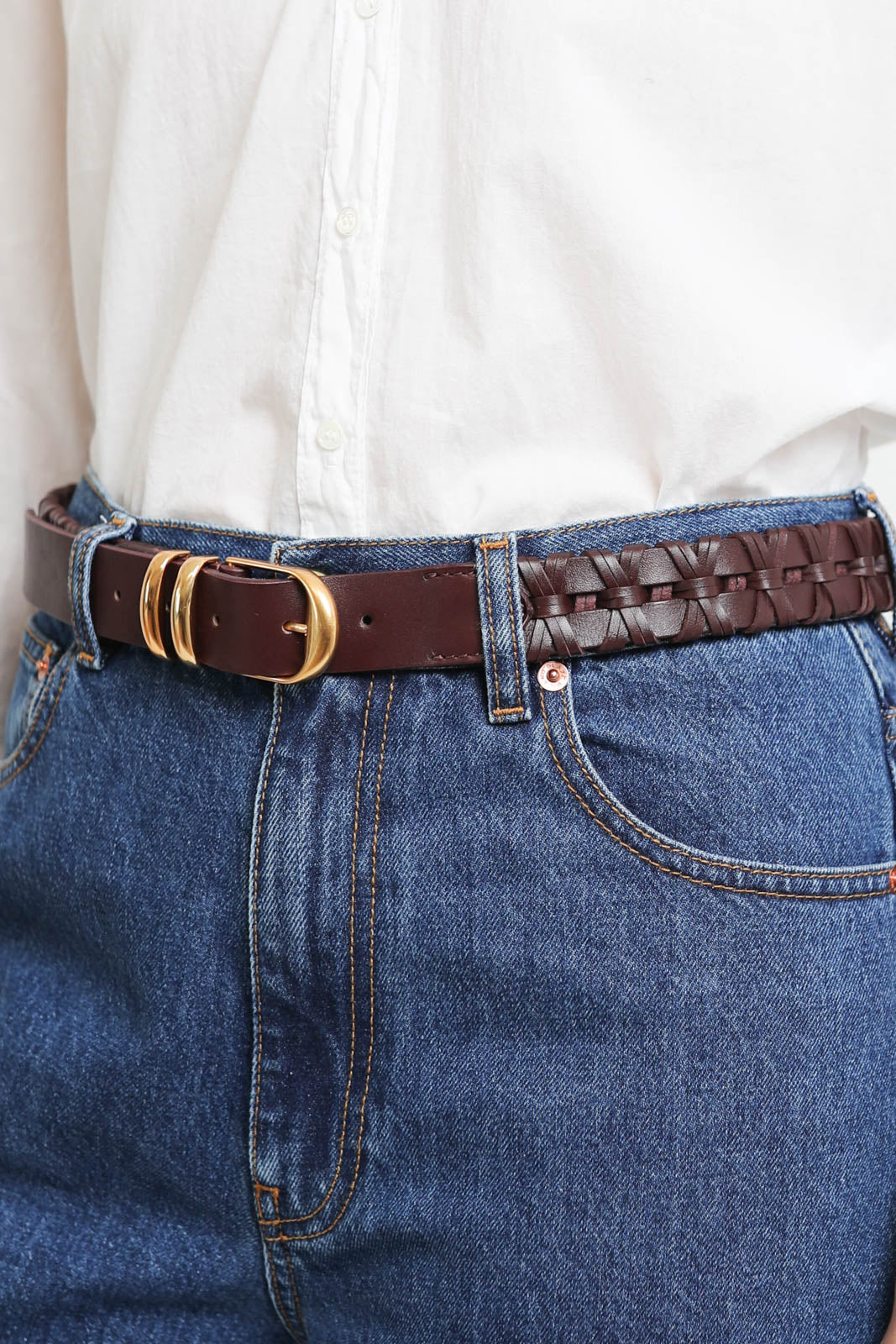 Vanessa Bruno, leather belt in marron