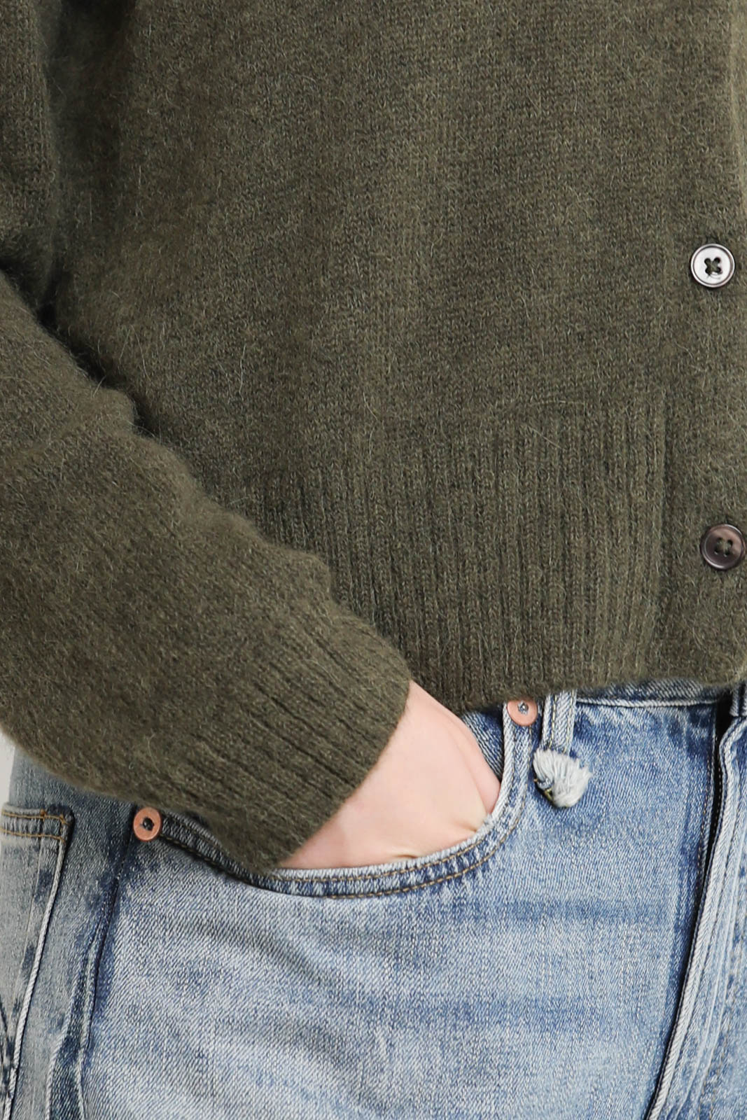 Vestibule, Cardigan V-Neck in Lichen