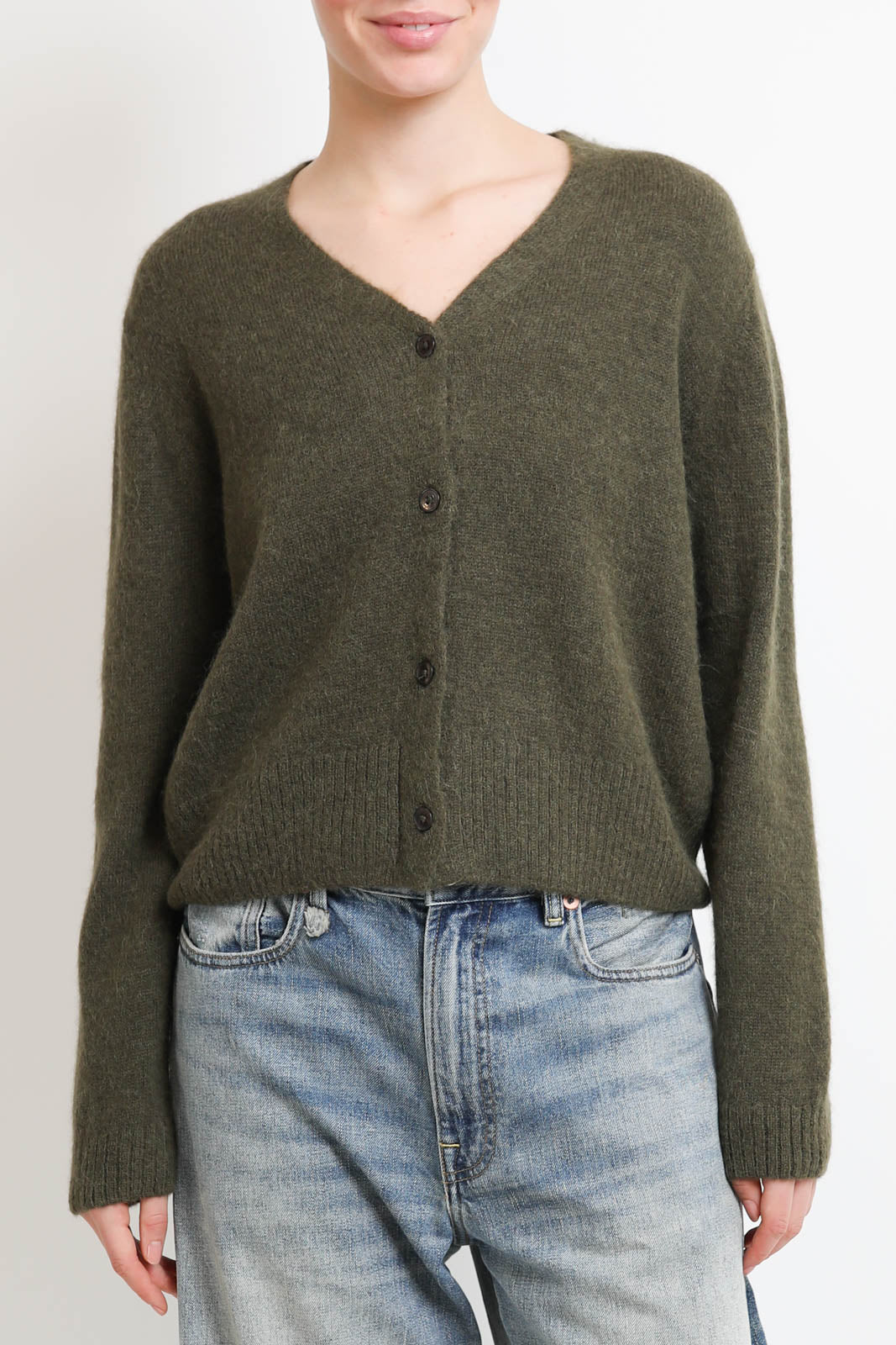 Vestibule, Cardigan V-Neck in Lichen