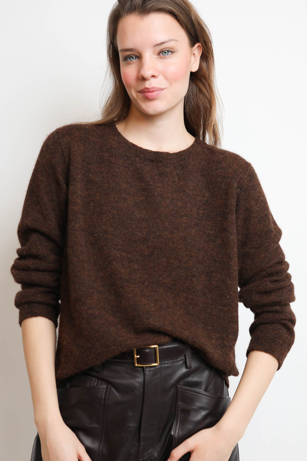 Vestibule, Crewneck sweater in Havana