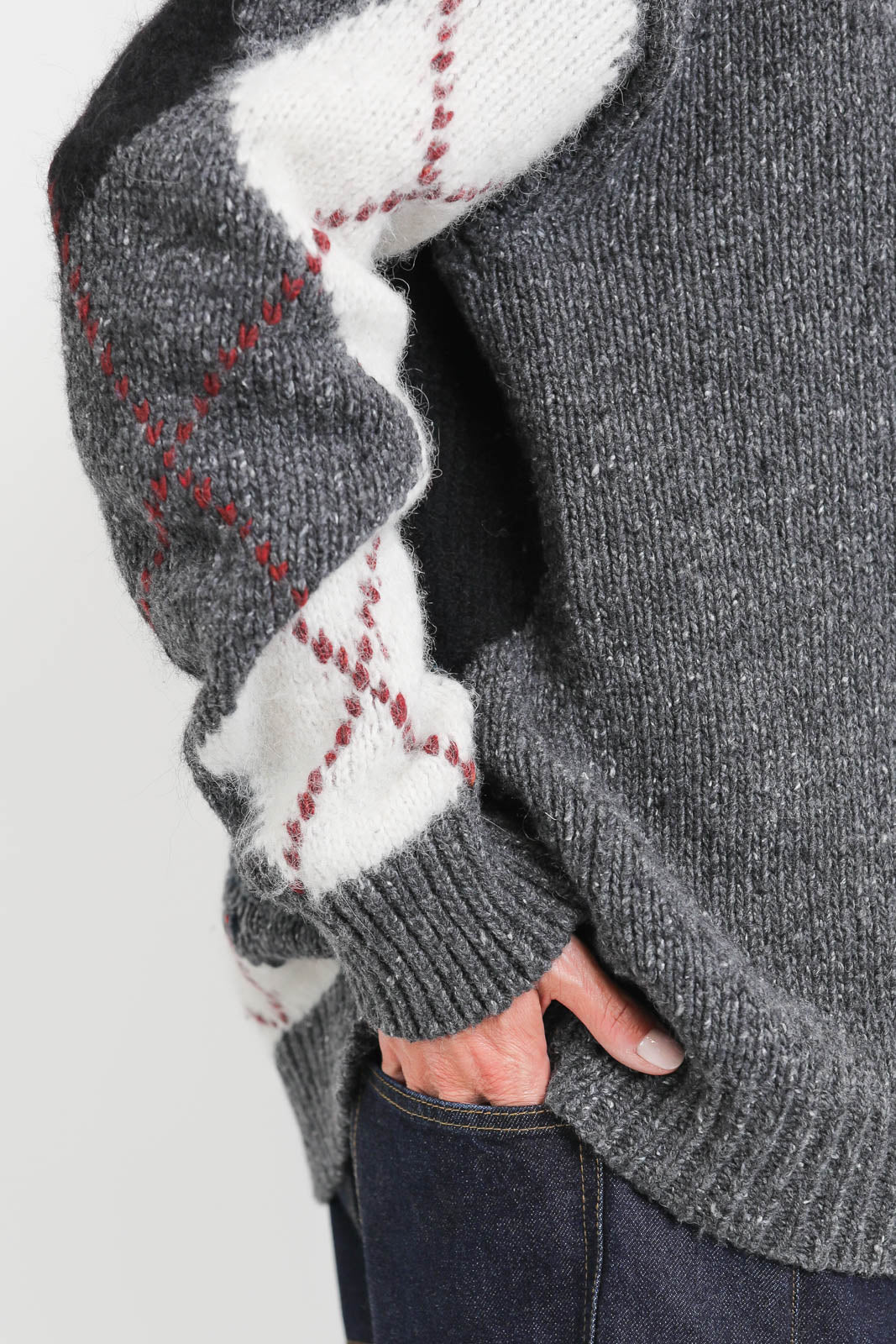 Atomo Factory, Rombi cardigan in gray