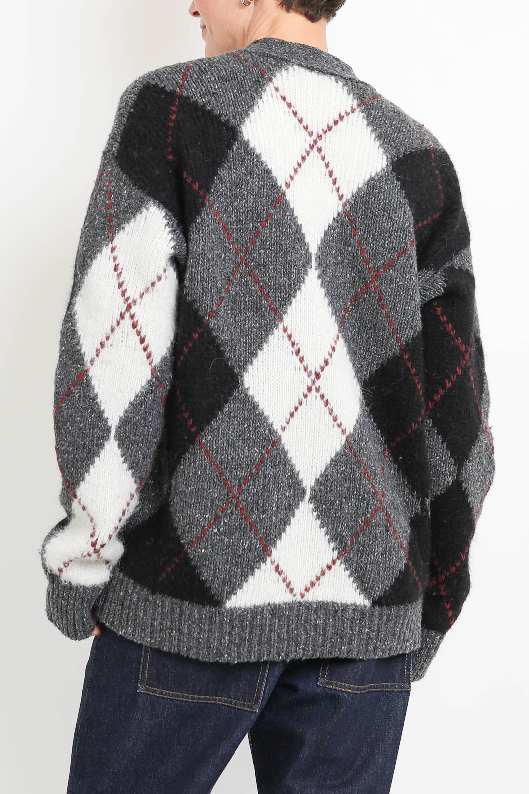 Atomo Factory, Rombi cardigan in gray