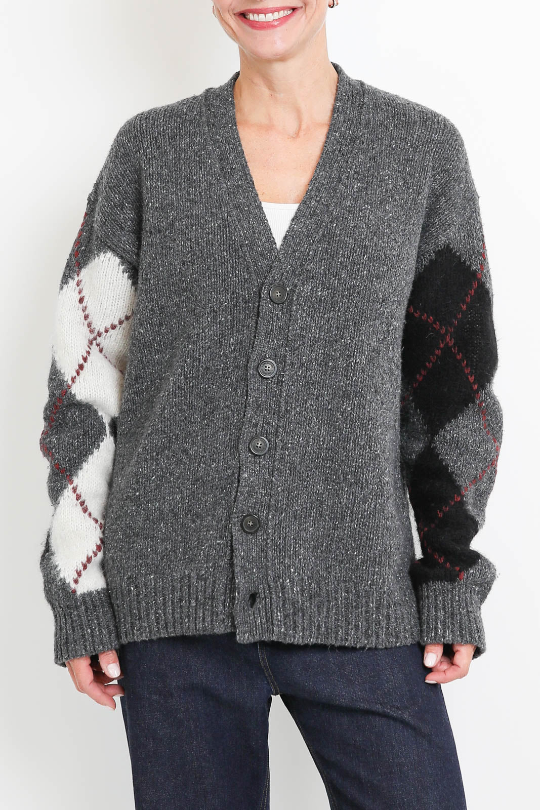 Atomo Factory, Rombi cardigan in gray