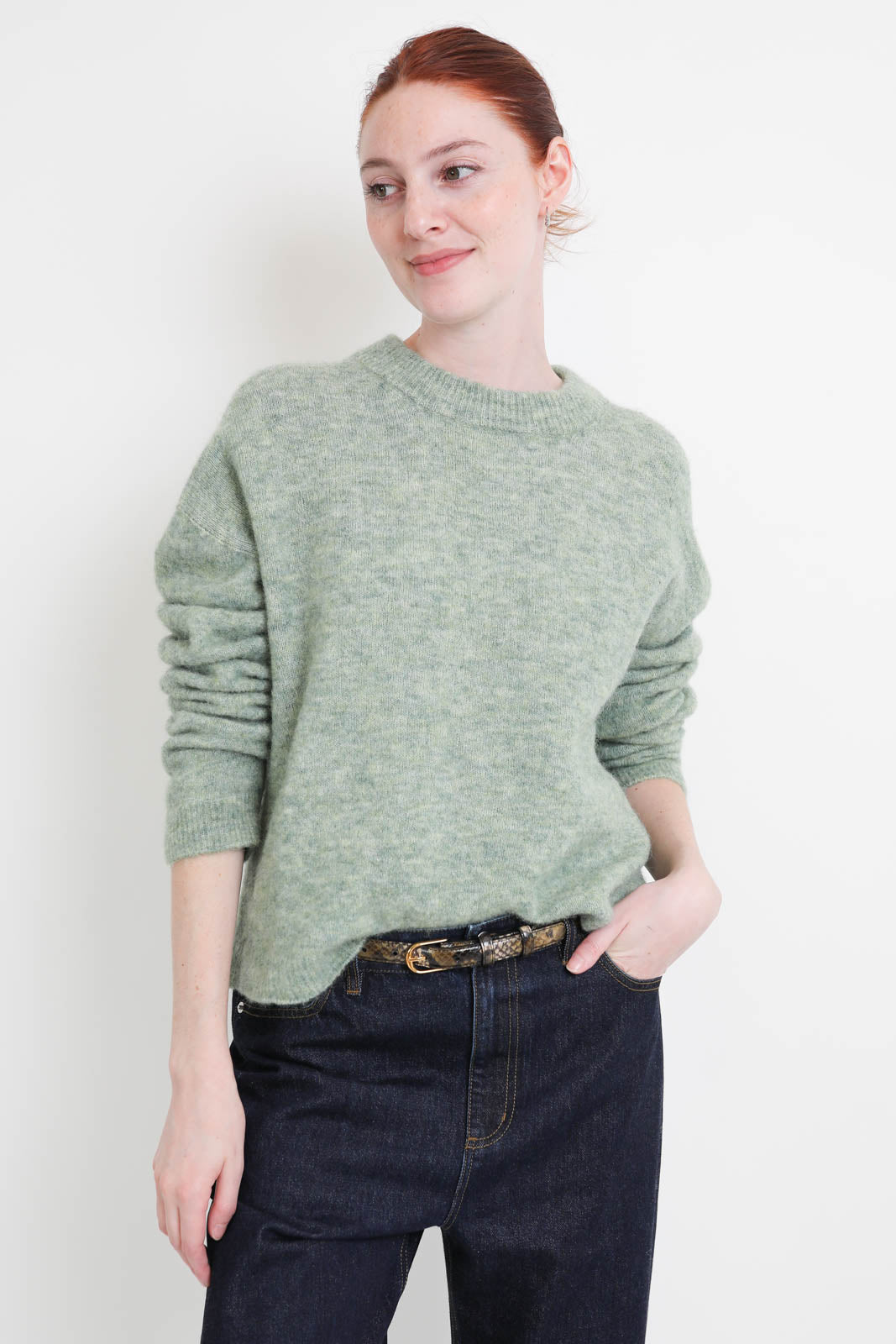 Atomo Factory, Girocollo sweater in salvia