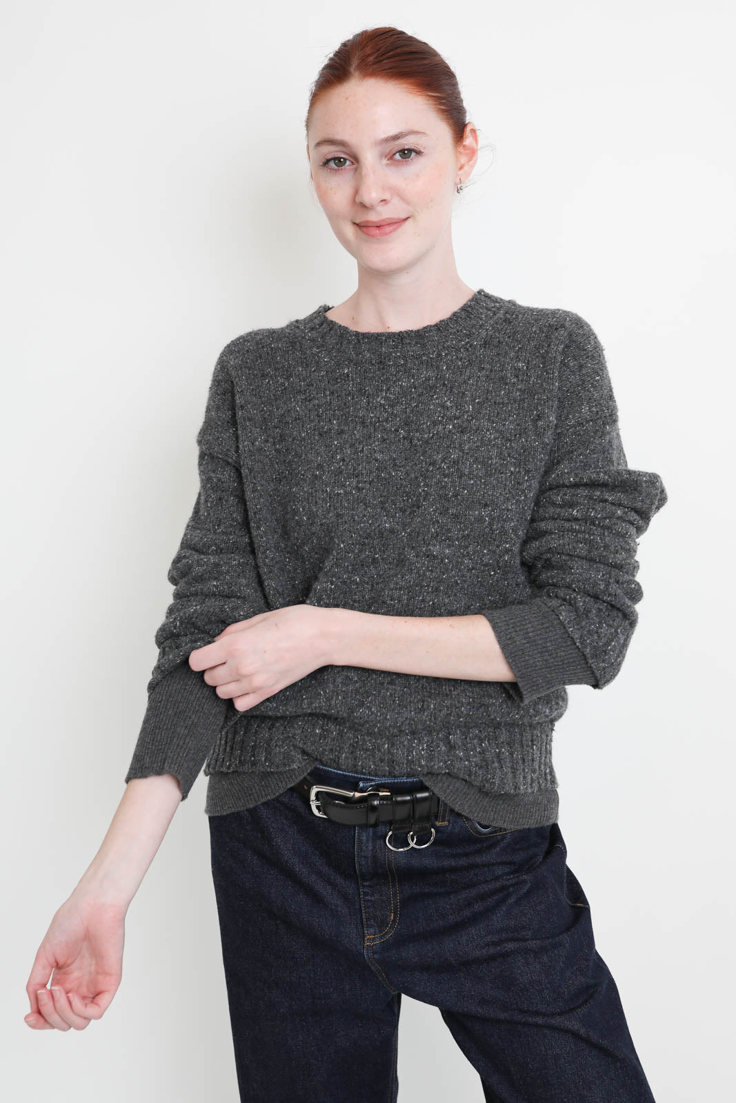 Atomo Factory, Girocollo sweater in Antracite
