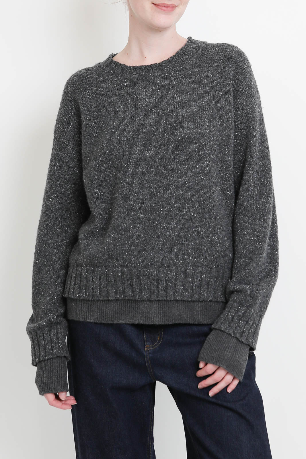 Atomo Factory, Girocollo sweater in Antracite