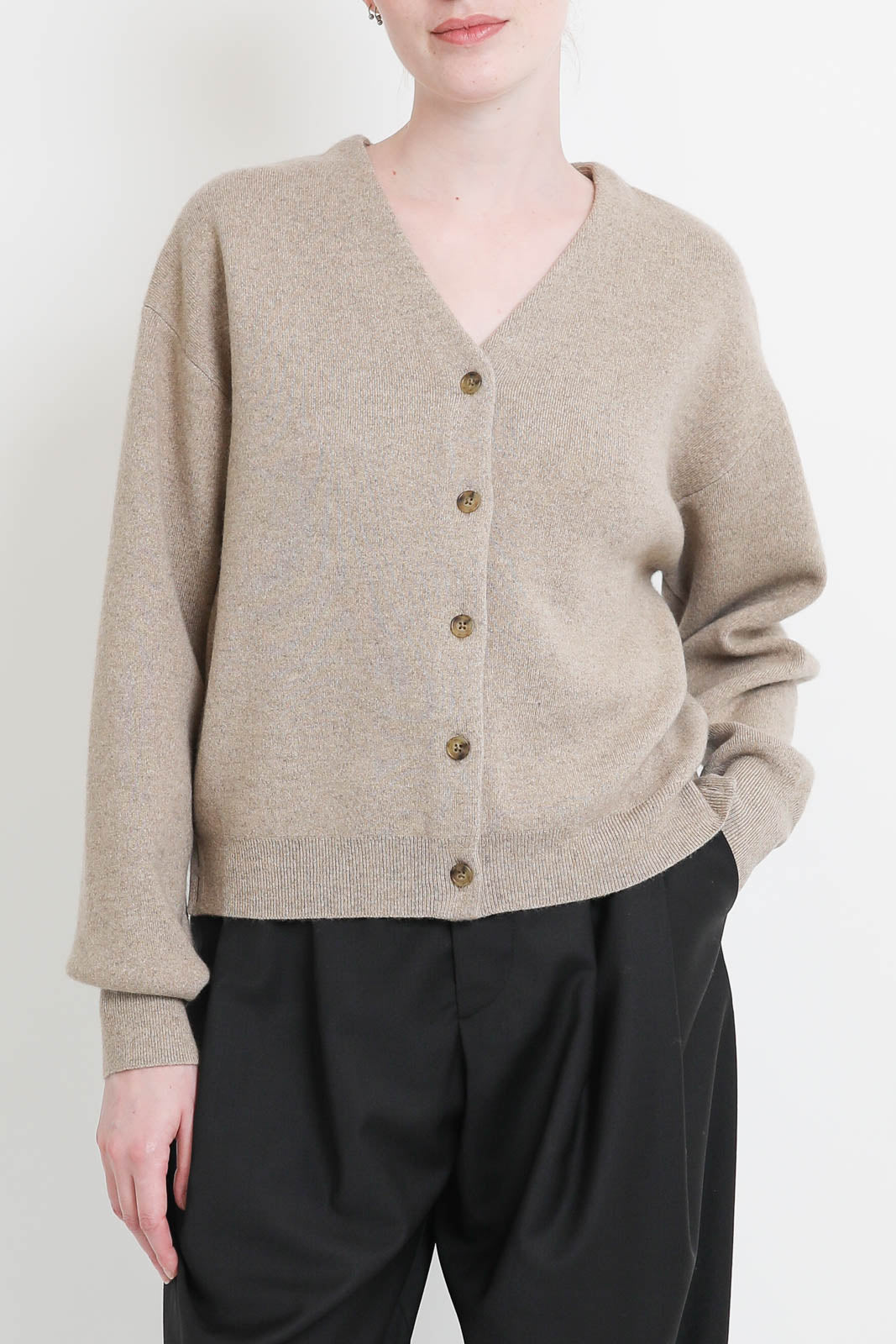 Guest in Residence, Cardigan Collegiate in Taupe