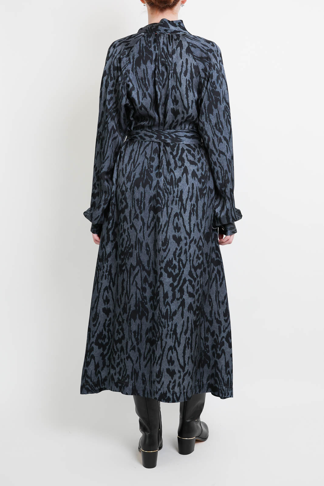 Forte-Forte, Moiree Satin dress in Stone