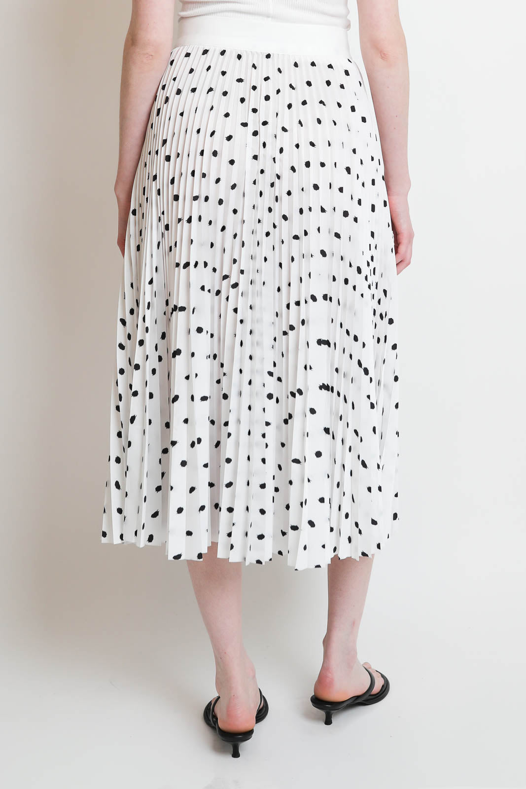 Tibi, Skirt Dot Print in White/Black