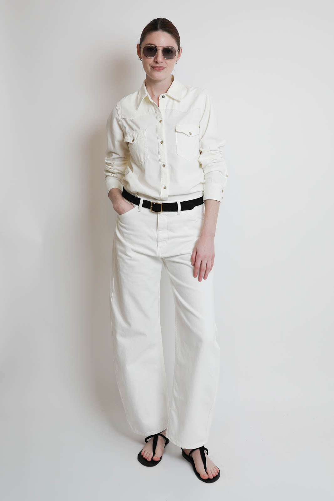 Nili Lotan, Travis blouse in cream