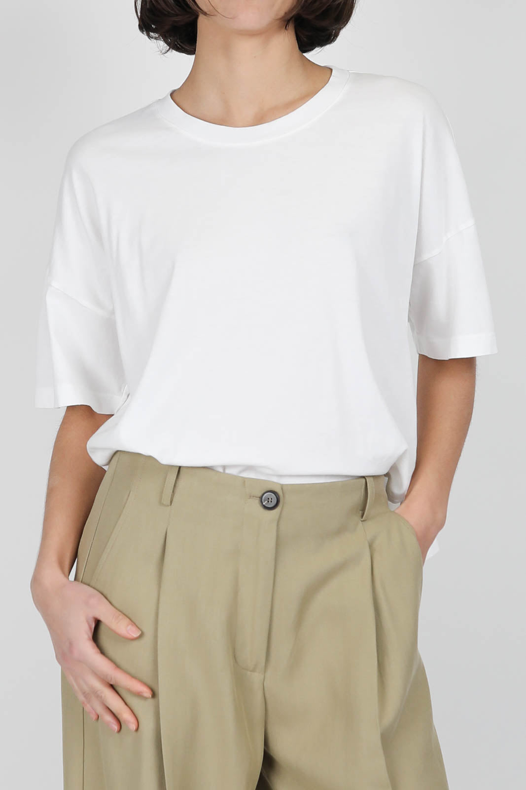 Cotton T-shirt in Milk