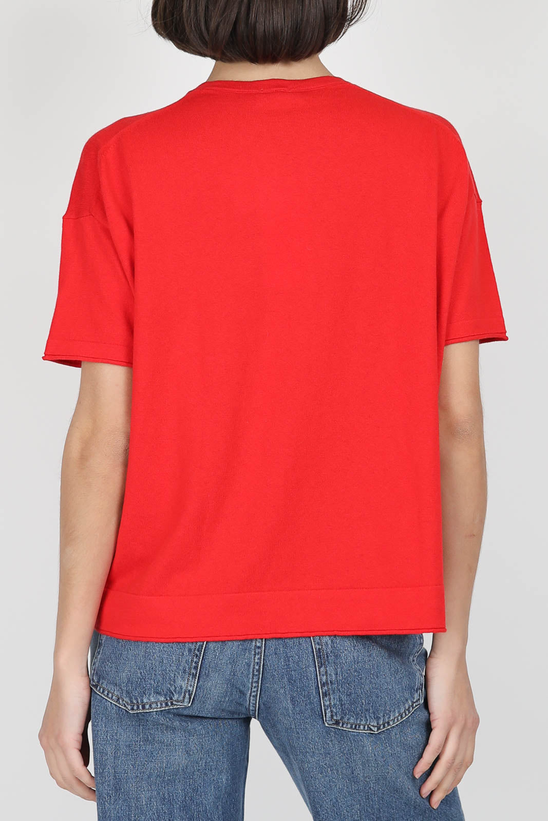 Cotton T-shirt in red