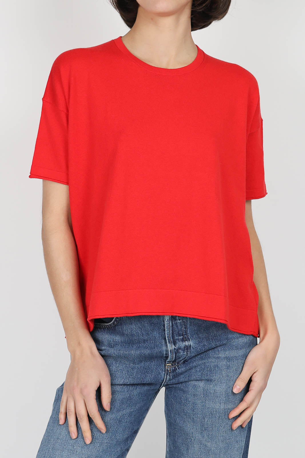 Cotton T-shirt in red