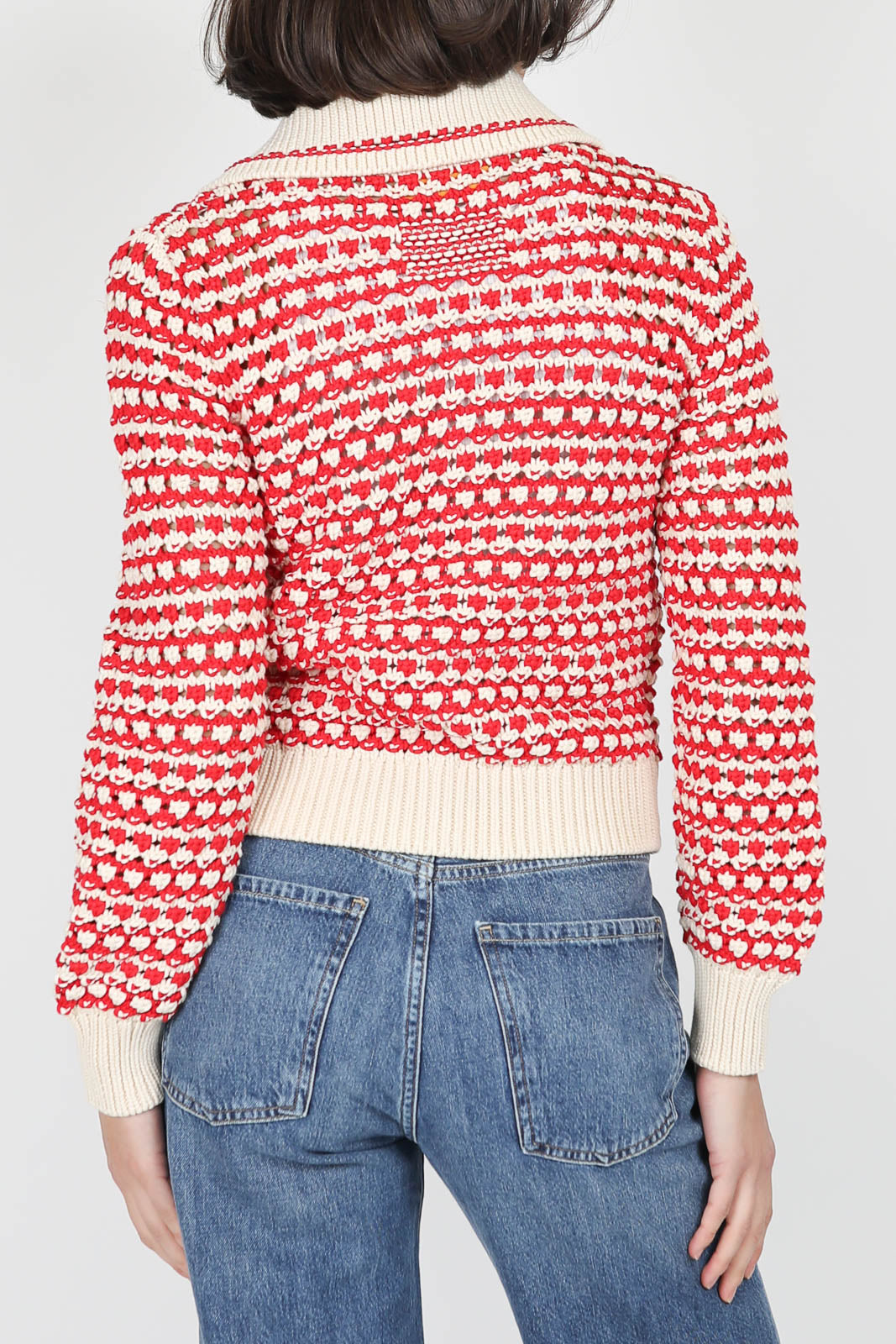 Kirby cardigan/jacket in cherry combo