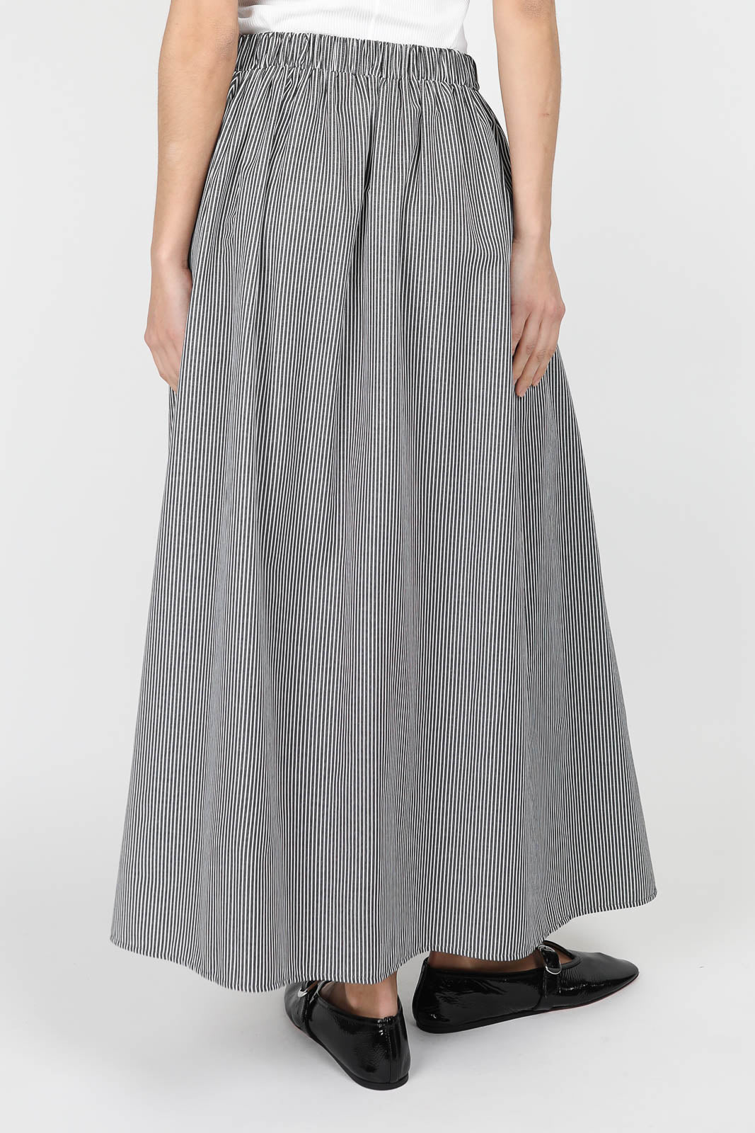 Skirt Emil in fine striped black/white