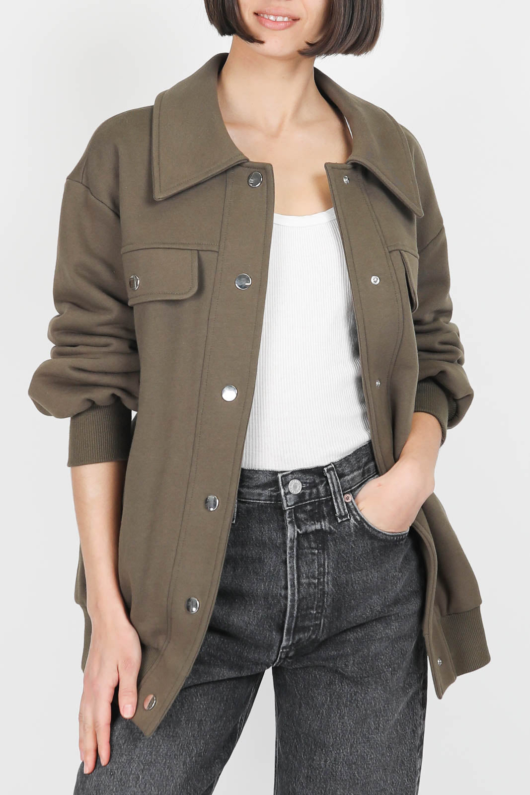 Bomber Jane jacket in khaki
