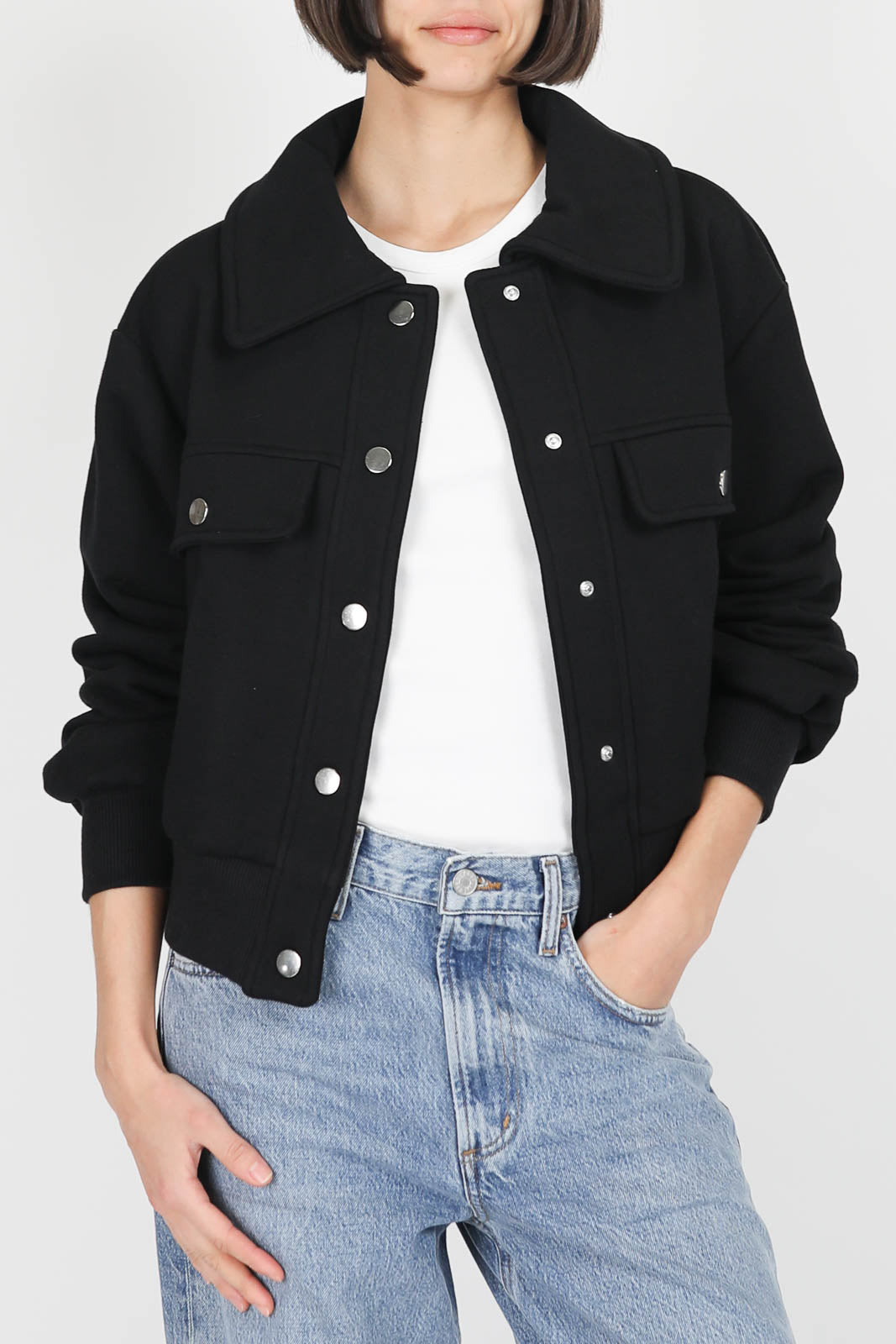 Bomber Short Jane jacket in black