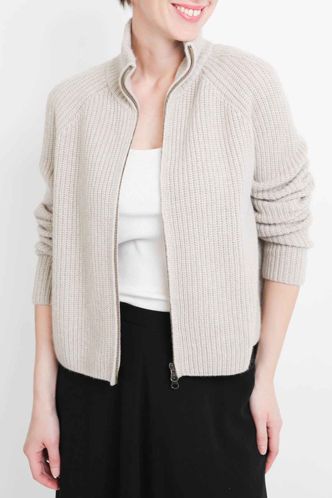 Lisa Yang, Sadie cardigan in sand