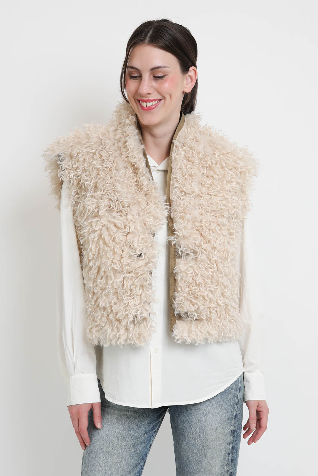 Vest Clara in taupe