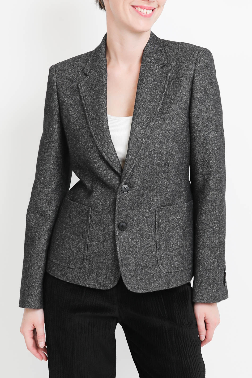 Nili Lotan, Blazer Holden in Graphite Donegal