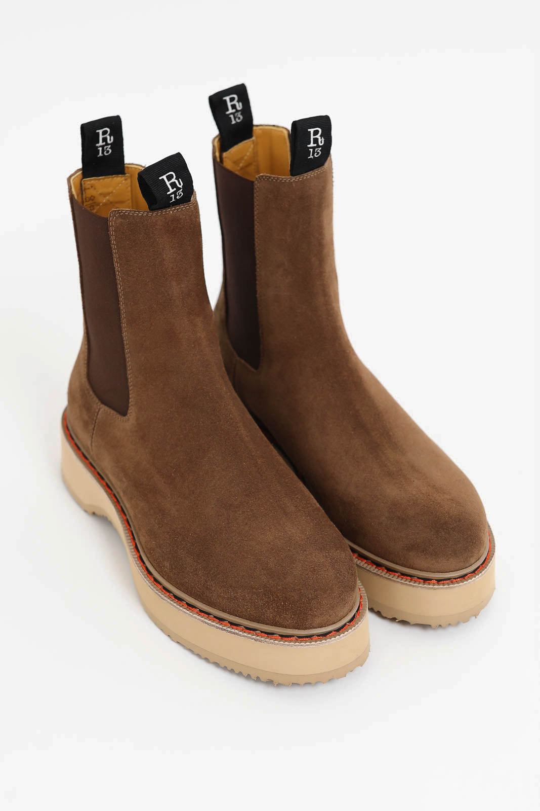 R13, Boots Single Stack in brown