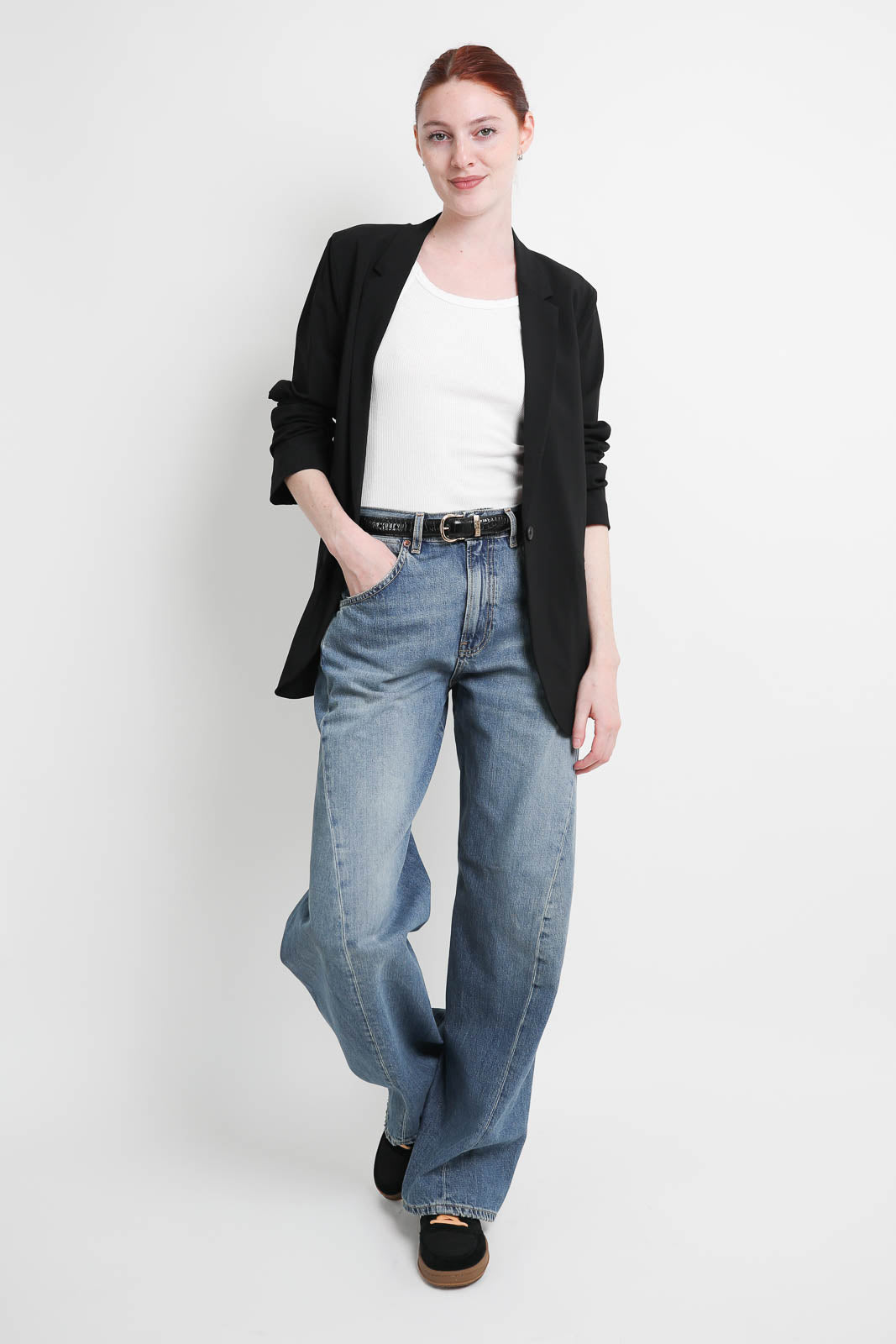 6397, Jeans Big Twisted in Soft Mid Blue