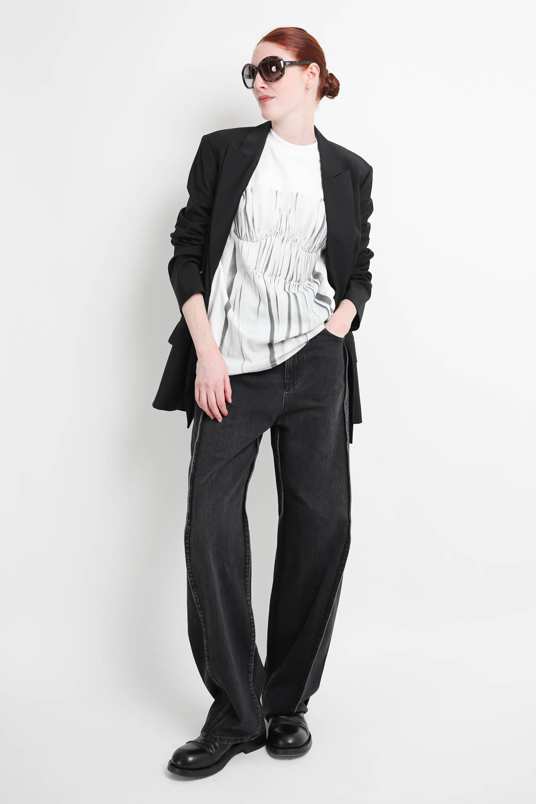 Tibi, Tropical Wool blazer in black