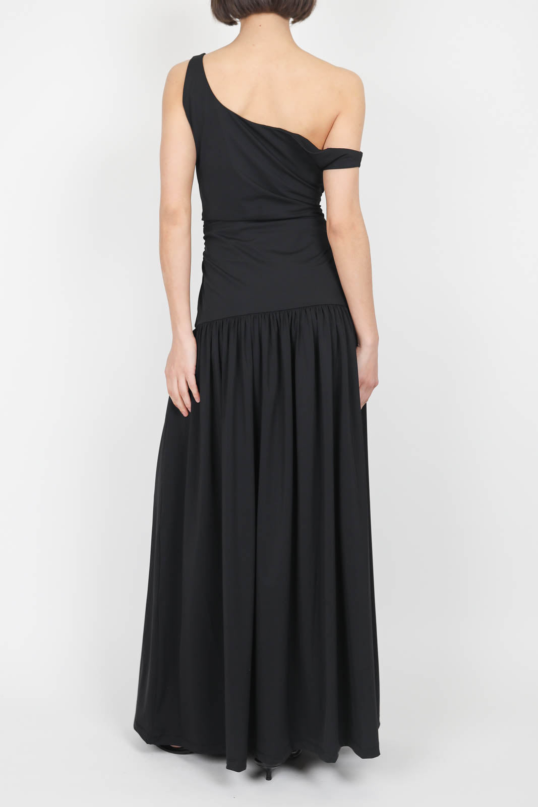 Off-shoulder dress in black