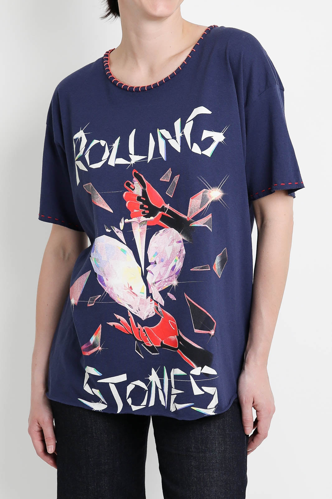 Fish Club, T-shirt Rolling Stones in Navy