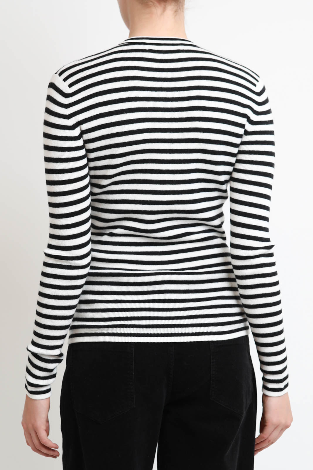 Lisa Yang, long sleeve shirt Vivian Stripes in Salt