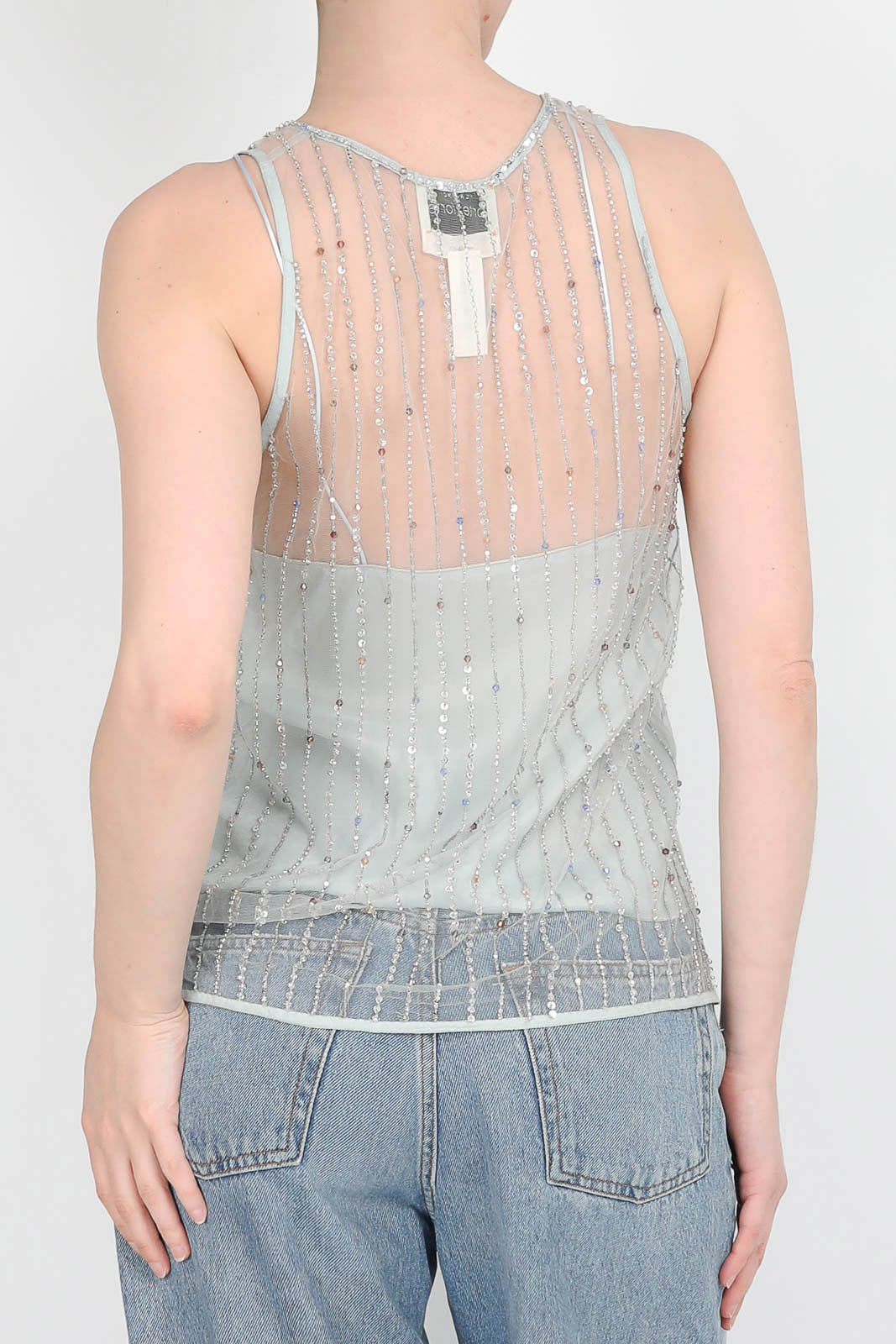 Top with embroidery in Firefly