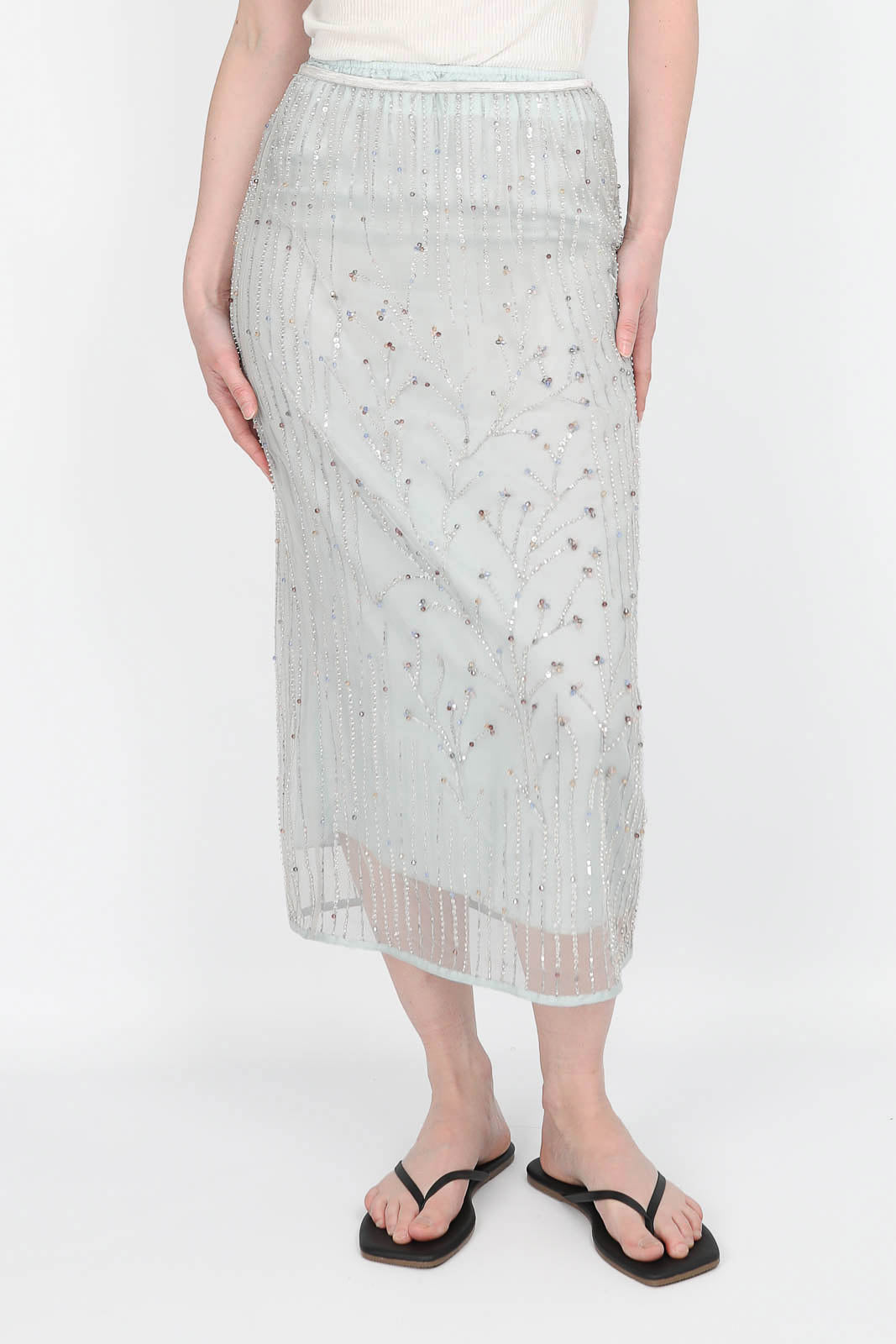 Skirt with embroidery in Firefly