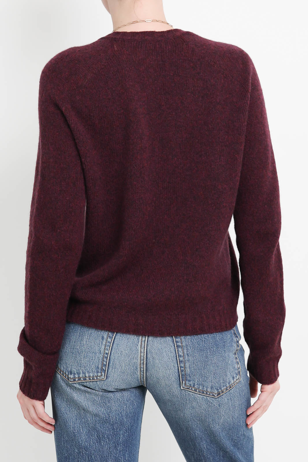 Roberto Collina, Scollo V sweater in bordeaux