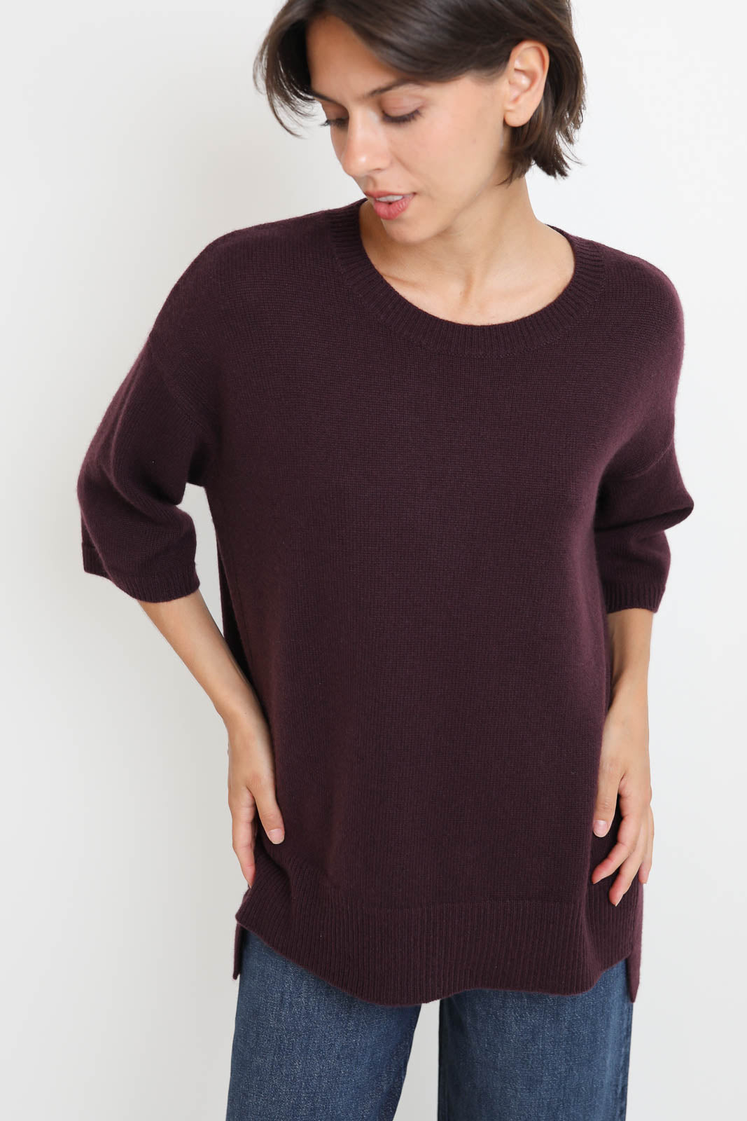 Camille sweater in mahogany