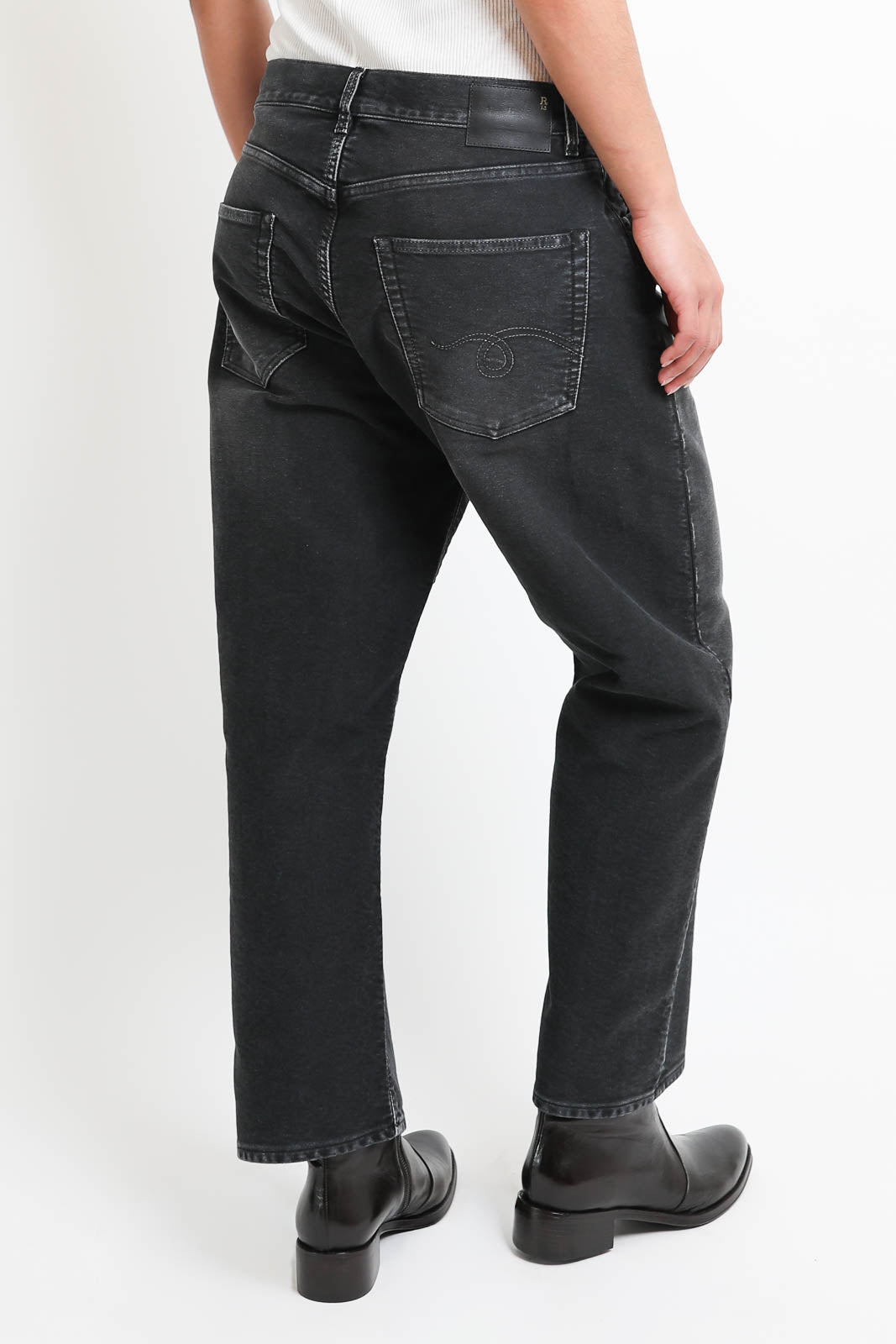 R13, Jeans X-BF in Dyed Moleskin