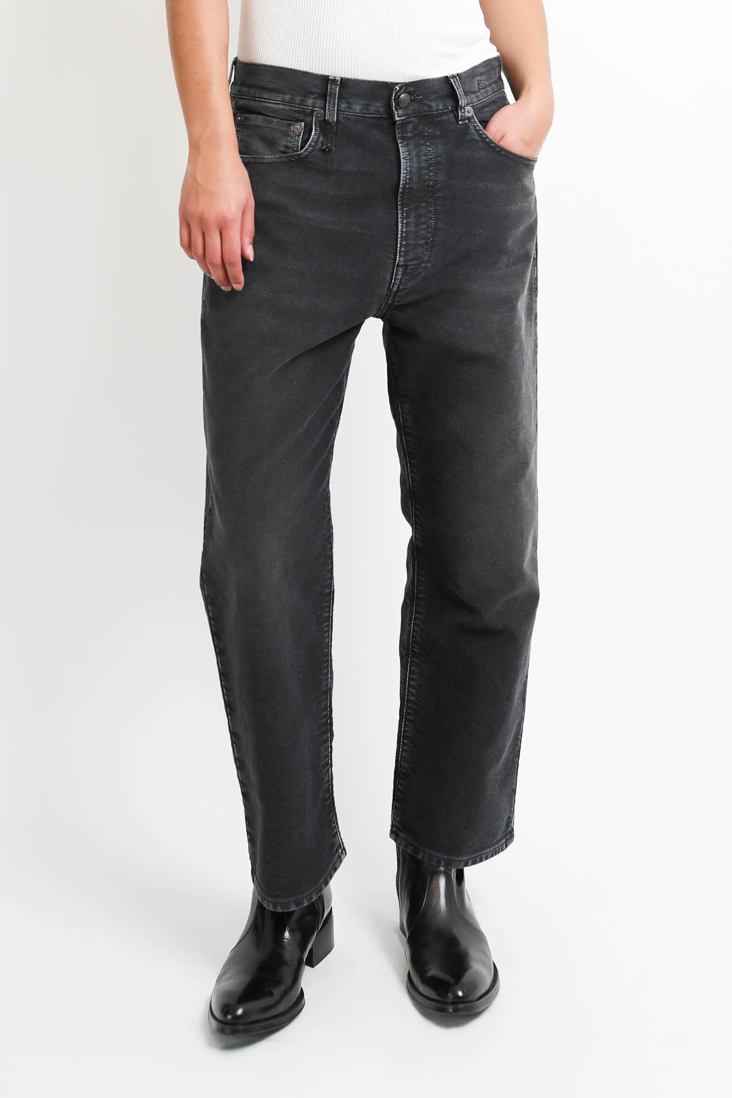 R13, Jeans X-BF in Dyed Moleskin