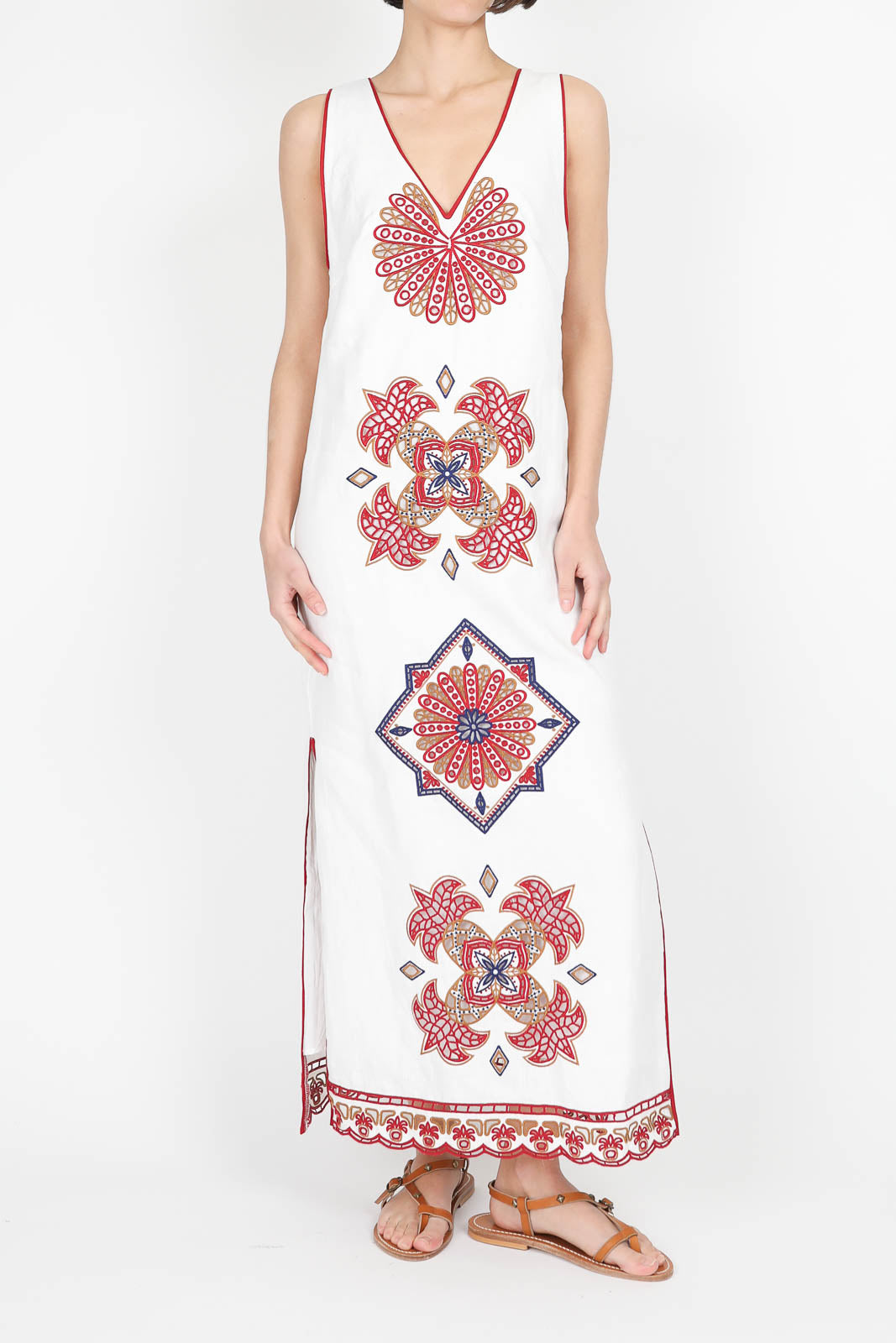 Mary's Tiles dress in off white
