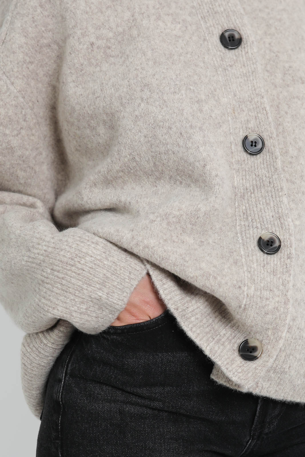 Zenggi, Boxy cardigan in shearling