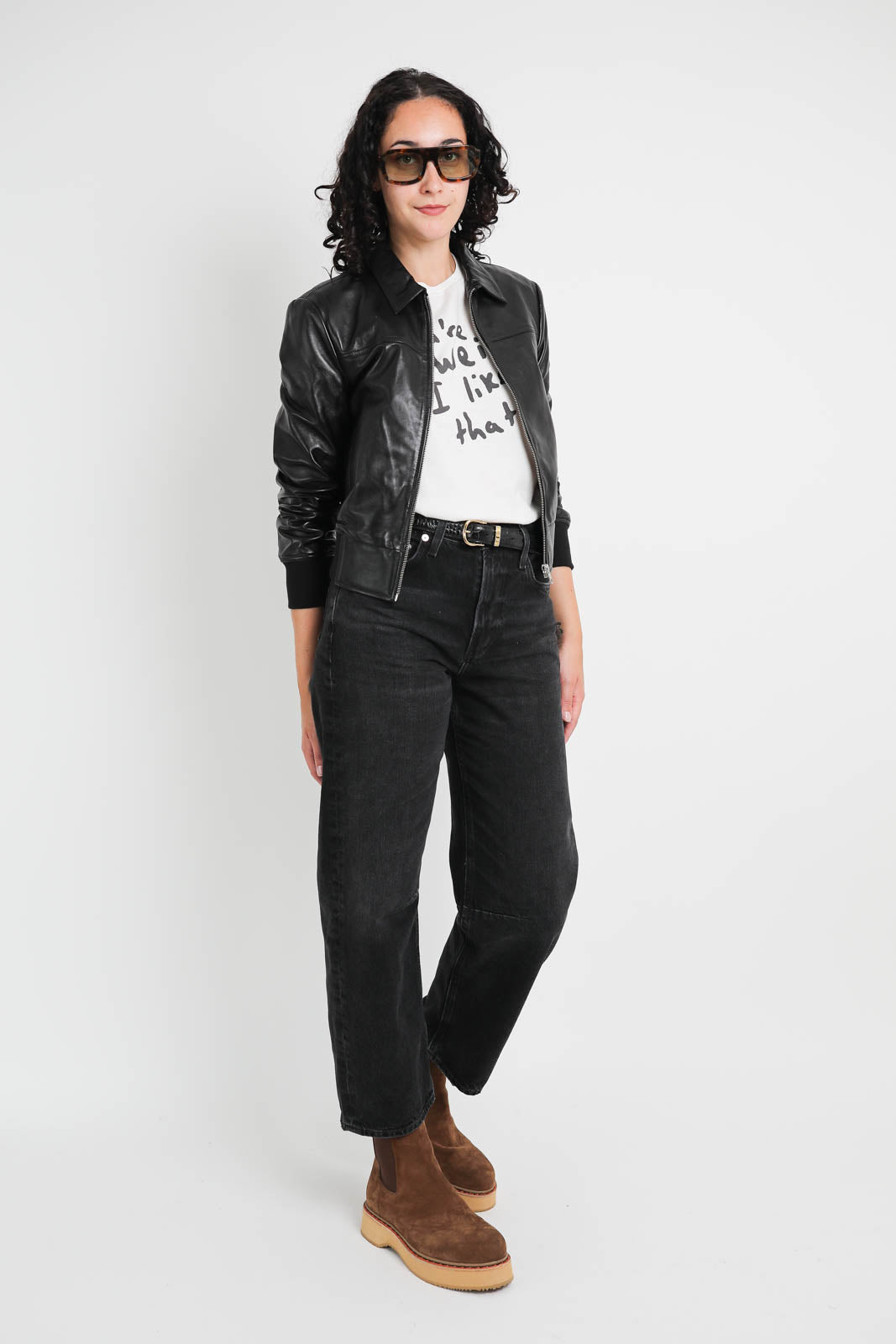 R13, Berlin jacket in Black Leather