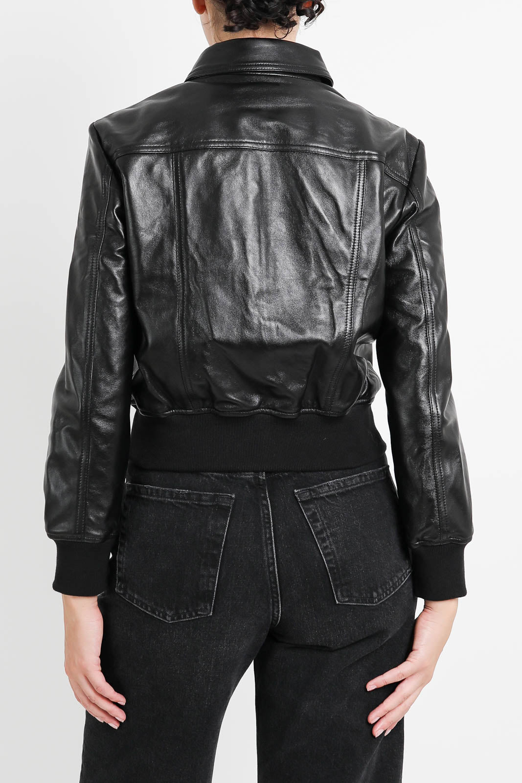 R13, Berlin jacket in Black Leather