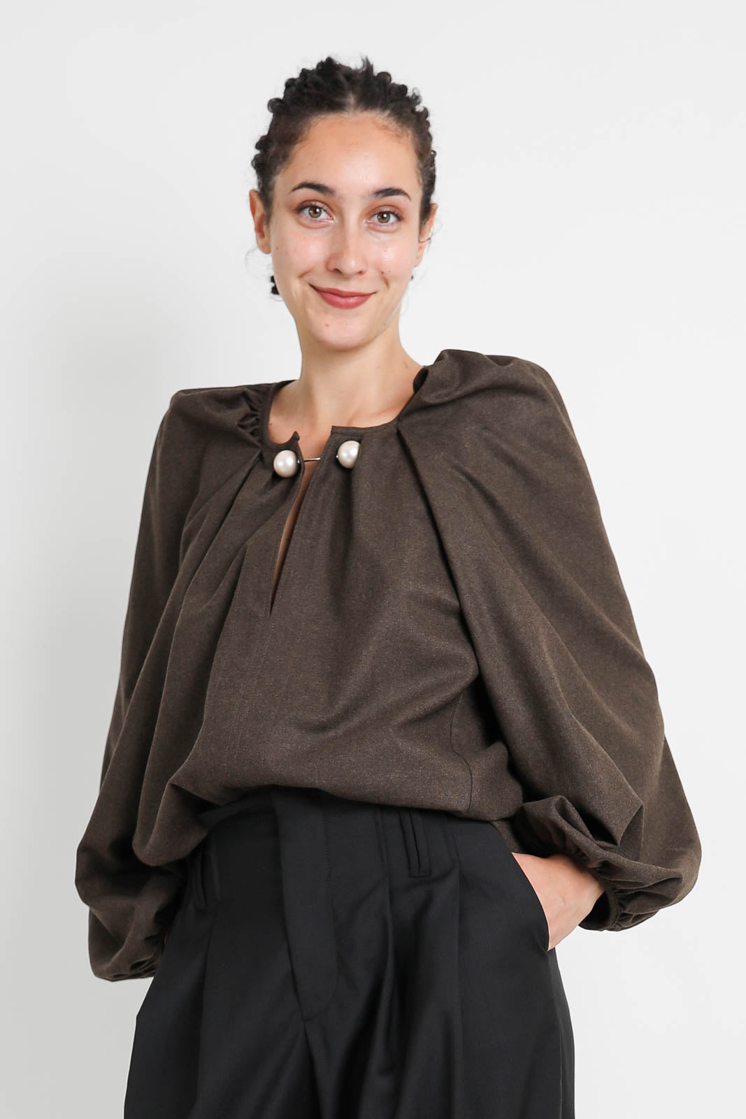 Nackiyé, Grand Bazaar blouse in Bitter Choco