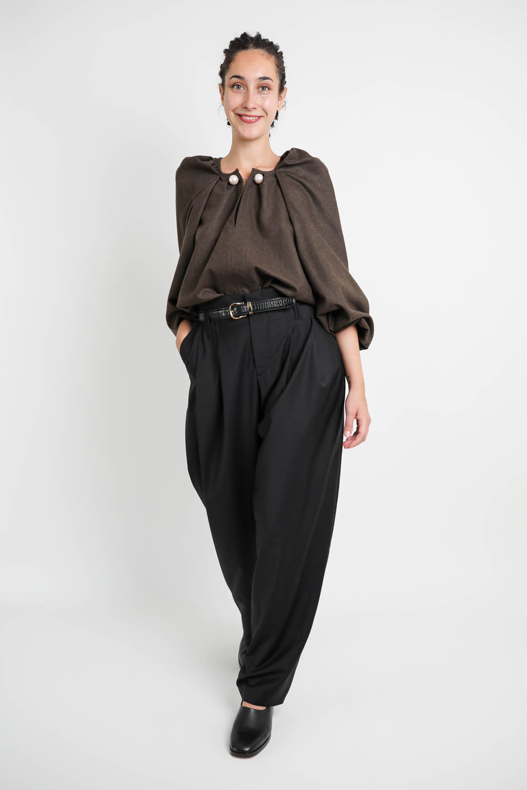 Nackiyé, Grand Bazaar blouse in Bitter Choco