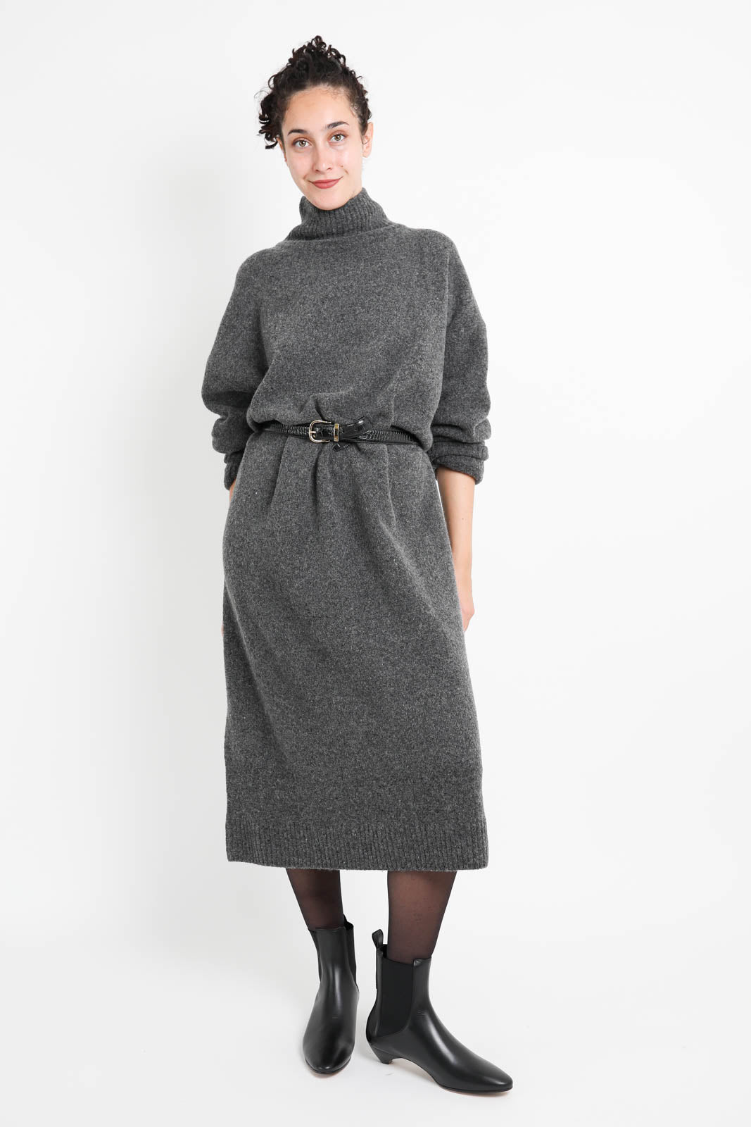 Zenggi, Cocoon dress in Charcoal