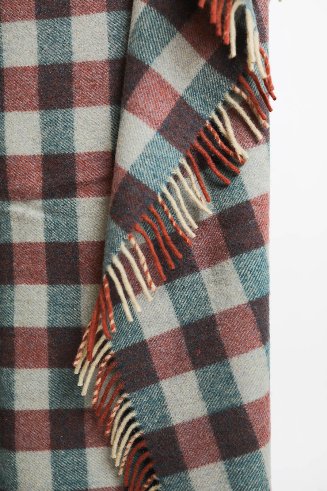 TBCo, Blanket Recycled Wool in Teal Gingham