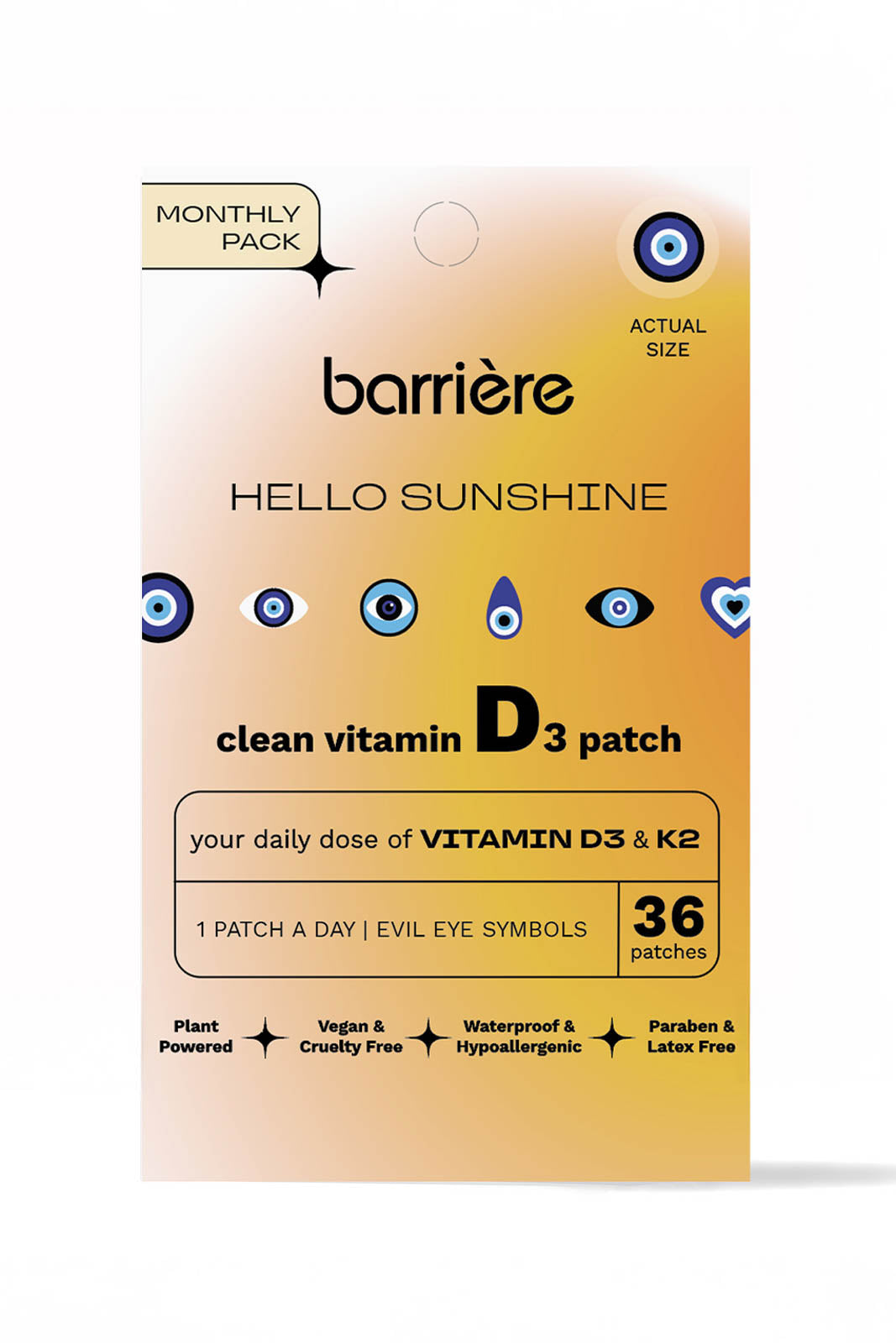 Barrière, plaster Hello Sunshine Vitamin D3 Evil Eye Symbol