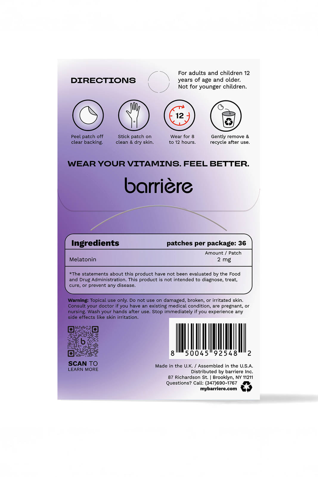 Barrière, plaster The Big Sleep Melatonin Gold Moon