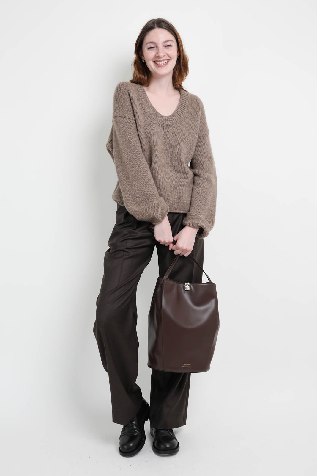 Loulou de Saison, Derry sweater in taupe melange